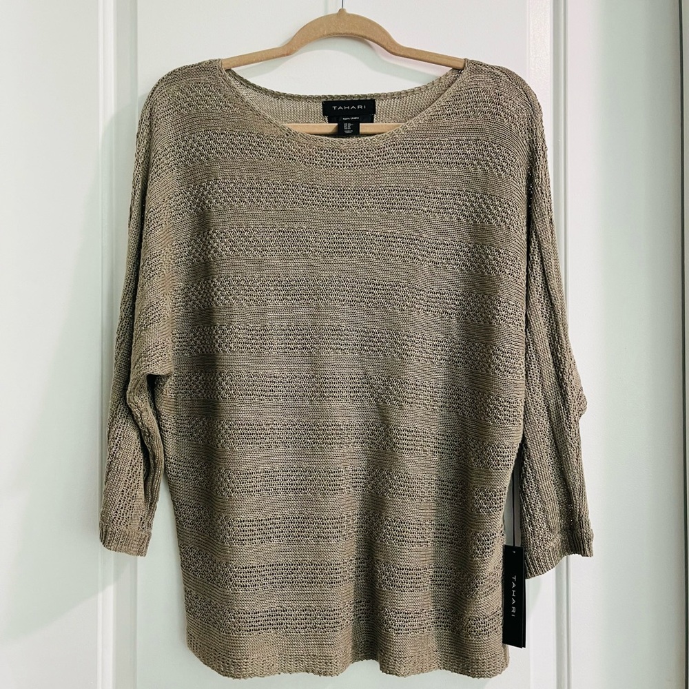 Tahari Linen Sweater NWT